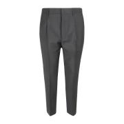 Klassieke Grijze Wollen Broek Prada , Gray , Heren