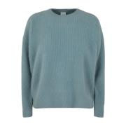 Geribbelde Crew Neck Sweater C.T.plage , Blue , Dames