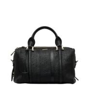 Pre-owned Leather travel-bags Burberry Vintage , Black , Dames