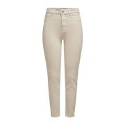 Hoge Taille Skinny Jeans Only , Beige , Dames