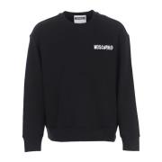 Zwarte Logo Sweatshirt voor Heren Moschino , Black , Heren