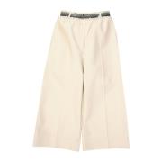 Beige Cropped Broek voor Dames Stella McCartney , Beige , Dames