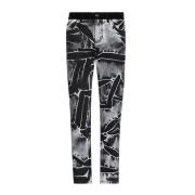 Heren Jeans met Fluweel Detail Dolce & Gabbana , Black , Heren