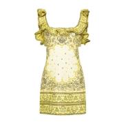 Gele jurk met ruchedetail Zimmermann , Yellow , Dames