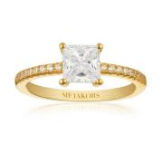 Quadrato Zilveren Ring Sif Jakobs Jewellery , Yellow , Dames