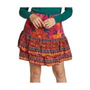 Levendige Bloemen Tapestry Rok Farm Rio , Multicolor , Dames