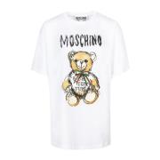 Teddy Bear Print T-shirt Moschino , White , Dames