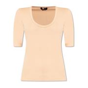 T-shirt met sprankelende details Fabiana Filippi , Beige , Dames