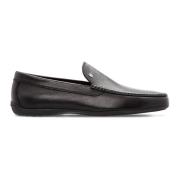 Zwarte loafer van kalfsleer Moreschi , Black , Heren