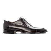 Zwarte Oxford schoenen van buffelleer Moreschi , Black , Heren