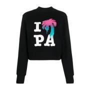 I Love PA Crew Sweaters/Truien Palm Angels , Black , Dames