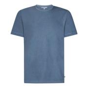 Clear Blue Geribbelde Crew Neck T-shirts en Polos James Perse , Blue ,...