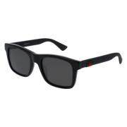 Zwarte Grijze Zonnebril Gg0008S Gucci , Black , Unisex