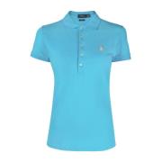 Dames Polo T-Shirt in Helder Blauw Ralph Lauren , Blue , Dames
