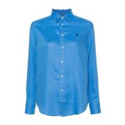 Blauwe Polo Shirts Ralph Lauren , Blue , Dames