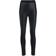 Glanzende high-waisted leggings Versace Jeans Couture , Black , Dames