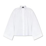 Oversized katoenen shirt Emporio Armani , White , Dames
