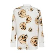 Trendy Halloween Pompoenprint Shirt Givenchy , White , Heren