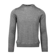 Dove Grey Crew Neck Sweater Tagliatore , Gray , Heren