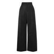 Hoge taille wollen broek Loewe , Black , Dames