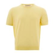 Italiaans ronde hals T-shirt Gran Sasso , Yellow , Heren