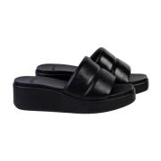 Misia Platform Slides in Zwart Camper , Black , Dames