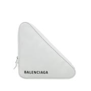 Pre-owned Leather clutches Balenciaga Vintage , White , Dames