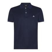 Blauw Heren Polo Shirt met Logo op Kraag Peuterey , Blue , Heren