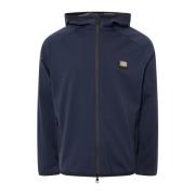 Katoenen blend hoodie jas Dolce & Gabbana , Blue , Heren