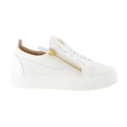 Gail Leren Sneakers Giuseppe Zanotti , White , Dames