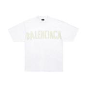 Witte T-shirt met Logo Tape Details Balenciaga , White , Heren