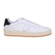 Witte Leren Lage Sneakers Philippe Model , White , Heren