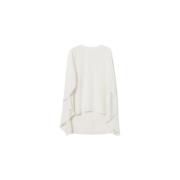 Blouse met vloeiende cape mouwen Rodebjer , White , Dames