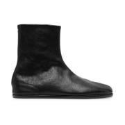 Zwarte Tabi Leren Enkellaarzen Maison Margiela , Black , Heren