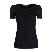 Zwarte Nylon T-shirt Jil Sander , Black , Dames