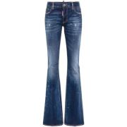 Flare Twiggy Jean in Navy Blue Dsquared2 , Blue , Dames