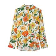 Bloemenprint Kraagloos Overhemd Stella McCartney , Multicolor , Dames