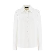 Moderne Silhouet Katoenen Blouse Fabiana Filippi , White , Dames