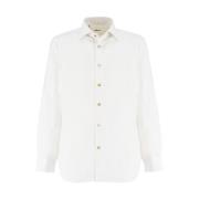 Katoenen overhemd voor formele en casual gelegenheden Kiton , White , ...