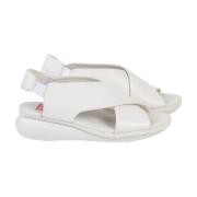 Witte Balloon Cross Strap Sandalen Camper , White , Dames