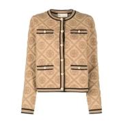 KameelCardiganen - Ware maat Tory Burch , Brown , Dames