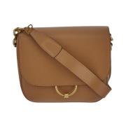 Nieuwe Beige Leren Crossbody Tas Gianni Chiarini , Brown , Dames