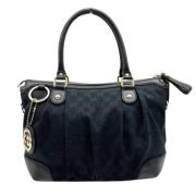 Pre-owned Canvas gucci-bags Gucci Vintage , Blue , Dames