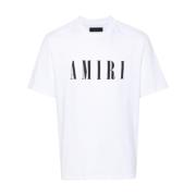 Core Logo Witte T-shirts en Polos Amiri , White , Heren