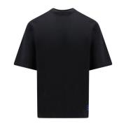 Organisch Katoenen Crew-neck T-Shirt Burberry , Black , Heren