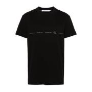 Zwarte T-shirts en Polos Calvin Klein Jeans , Black , Heren