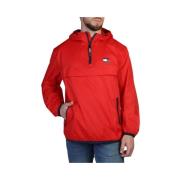 Heren Lente/Zomer Jas - Halve Rits Nylon Tommy Hilfiger , Red , Heren