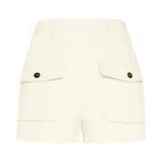 Chique Franse Stijl Denim Bermuda Shorts Philippe Model , White , Dame...
