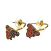 Pre-owned Metal earrings Louis Vuitton Vintage , Yellow , Dames