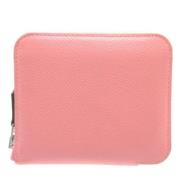 Pre-owned Leather wallets Hermès Vintage , Pink , Dames